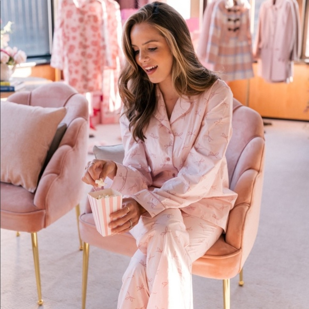 Gal Meets Glam intimates pajama set ribbons bows
